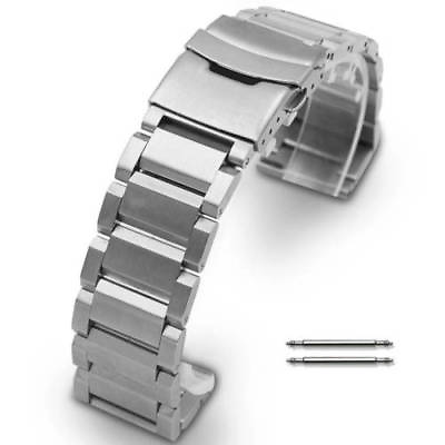 #ad Stainless Steel Metal Bracelet Replacement Watch Band Strap Double Lock Buckle $11.90