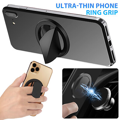 #ad Universal Phone Ring Holder Finger Kickstand 360° Rotation Back Grip Magnetic $7.98