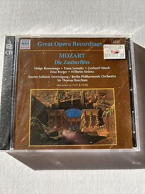 #ad MOZART: DIE ZAUBERFLOTE 2 DISC MUSIC CD SET SIR THOMAS BEECHAM LEMNITZ *HH $8.99