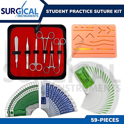 #ad 59 Piece Practice Suture Kit Set for Medical and Veterinary Student Training $29.99