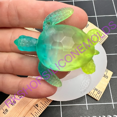 #ad Turtle 3D large Silicone Mold for candy resin handcrafts Jewelry polymer Clay $16.38