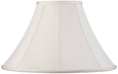 #ad Lamp Shade Off White Shantung Large 7quot; Top x 18quot; Bottom x 10.5quot; Height Spider $59.99