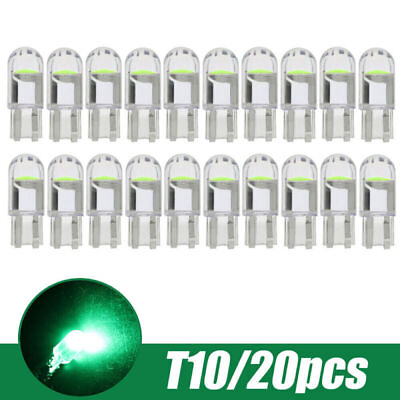 #ad 20PCS LED Light Bulbs GREEN T10 194 168 W5W 6000K LED License Plate Interior US $4.95