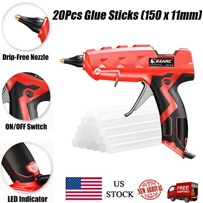 #ad EZARC Hot Melt Glue Gun Kit Heavy Duty 100W W 20Pcs Glue Sticks Home DIY amp; Arts $25.98