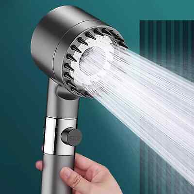 #ad 4 Modes Shower Head High Pressure Showerhead One Key Stop Water Massage Shower $20.57