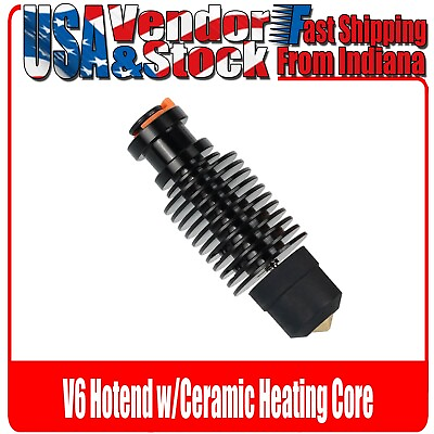 #ad V6 Hotend CHC Ceramic Heating Core Bi metal Heatbreak 24v50w V6 Hotend $34.99