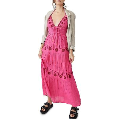 #ad Free People Womens Pink Boho Long Summer Maxi Dress S BHFO 8088 $96.40