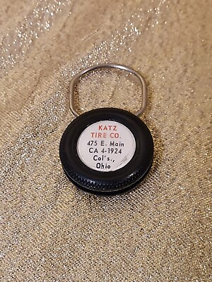 #ad Vintage Tire Shaped Keychain Katz Tire Co Columbus Ohio $11.25
