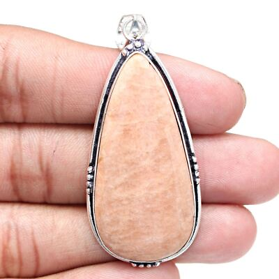 #ad Pendant Amazonite Gemstone Handmade Gift For Her 925 Silver Jewelry 2.5quot; $7.19
