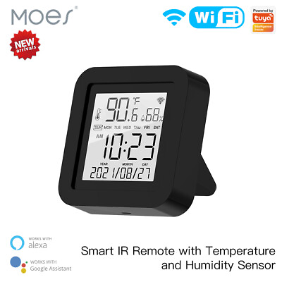 #ad MOES WiFi IR Smart Thermometer Sensor Remote Control For Air Conditioner TV AC $26.59