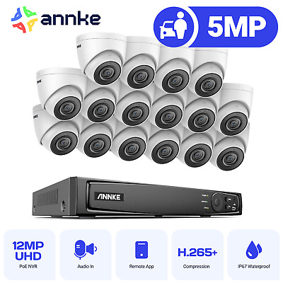 #ad ANNKE 16CH 12MP NVR 5MP POE Audio Security IP Camera System Human Detection IP67 $581.39