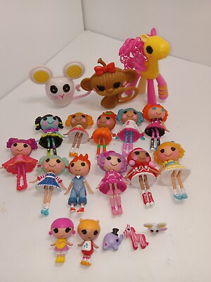 #ad Lot of 19 Loose MINI LALALOOPSY Little Doll And Animal Figures 3quot; And Smaller. $49.99