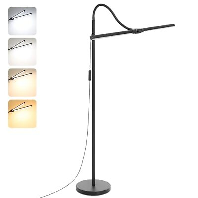 #ad LED Floor Lamp 15W 1800LM Bright Reading Floor Lamp for Office with Double He... $53.54