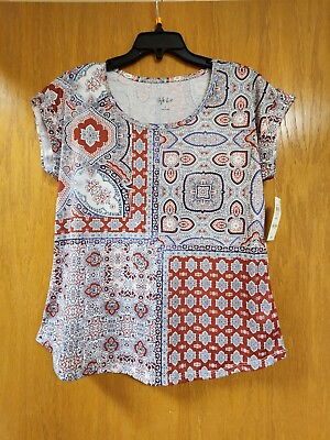 #ad Style amp; Co Paisley Short Sleeve Top. NWT. Small. Cute. $18.90