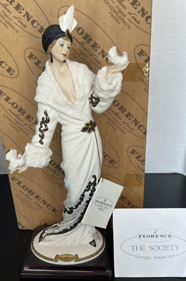 #ad Giuseppe Armani ELEANORA 1163c Art Deco Figurine Box COA Hand Signed $395.00