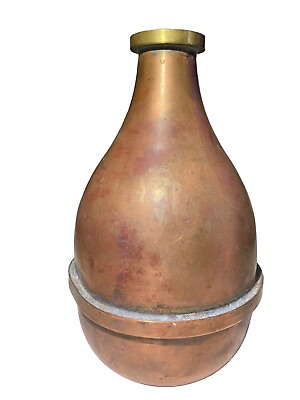 #ad 1940s Industrial Patinated Copper Bottle 6.5” Tall 14oz Mcm 20th C Vintage Rare $84.96