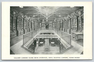 #ad #ad Cedar Rapids IA Gallery of Masonic Library Floor From Entrance Book Cabinets Bamp;W $10.00
