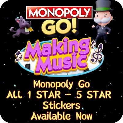 #ad #ad Making Music ⭐ Monopoly Go All Star Stickers ALL Available Now Fast $2.99