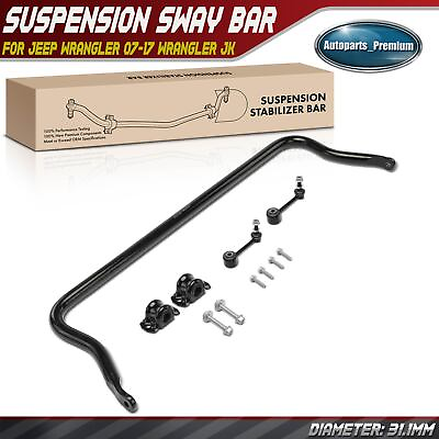 #ad Front Suspension Sway Bar w Bushing Kit for Jeep Wrangler 2007 2017 Wrangler JK $125.99