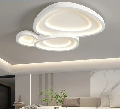 #ad Ceiling Acrylic Chandelier Modern Lights Dimmable for Bedroom Dining Living Room $281.99