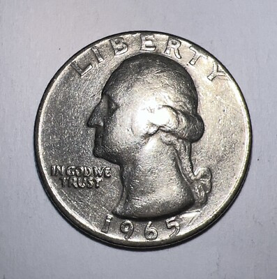 #ad 1965 Washington Quarter No Mint Mark Letter Error Rare US Coin $100.00