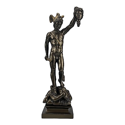 #ad Perseus with Head of Gorgon Medusa Cast Marble Statue Sculpture Bronze Effect $95.00