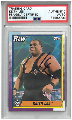 #ad KEITH LEE SIGNED AUTOGRAPH SLABBED WWE 2021 TOPPS HERITAGE CARD PSA DNA $125.00
