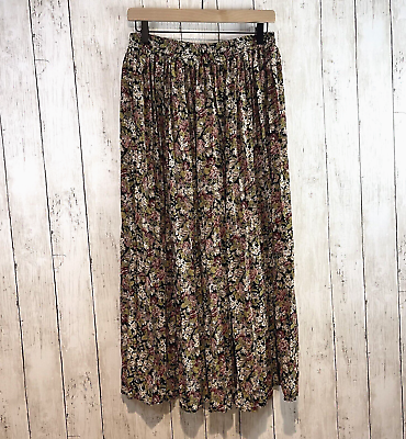 #ad Inclinations Womens Vintage Skirt Size Small Floral Print High Waist Maxi $15.99