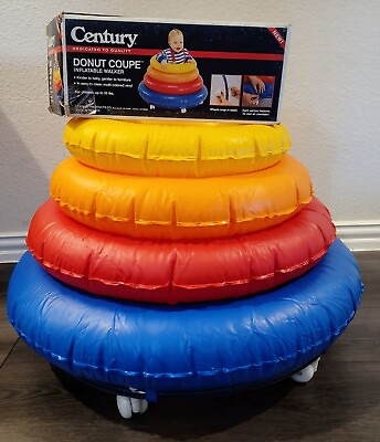 #ad Rare Vintage Century Donut Coupe Baby Inflatable Walker Rainbow 1980s Movie Prop $999.95
