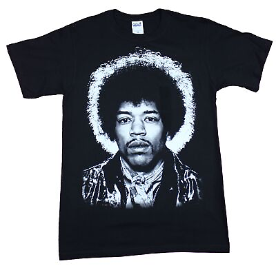 #ad Jimi Hendrix Mens T Shirt Black and White Serious Portrait Face Image $16.98