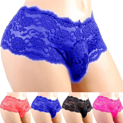 #ad Men#x27;s Lace Sheer Underwear Thongs Sexy Lingerie Panties Briefs G String M 3XL AU $3.39