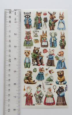 #ad Antique Collection Violette MINI COTTAGE CRITTERS 1 Sheet NEW Stickers #C194 $3.69