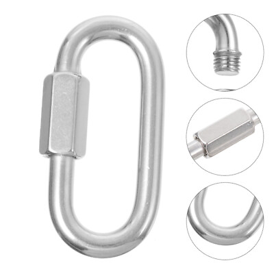 #ad Small Carabiner Clip Chain Quick Link Heavy Duty Resistant Chain Connector $15.46