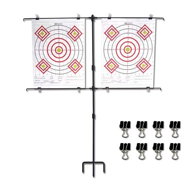 #ad Highwild Adjustable Steel Paper Target Stand with 8 Clips $27.59