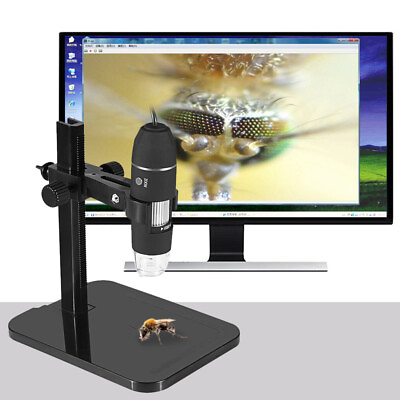 #ad 1000X 8LED 2MP USB Camera Magnifier Digital Microscope Endoscope with Stand E5E3 $18.92