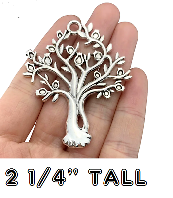 #ad LARGE TREE OF LIFE LEAVES BRANCH Pendant 20quot; 925 Sterling Silver Chain Necklace $19.88