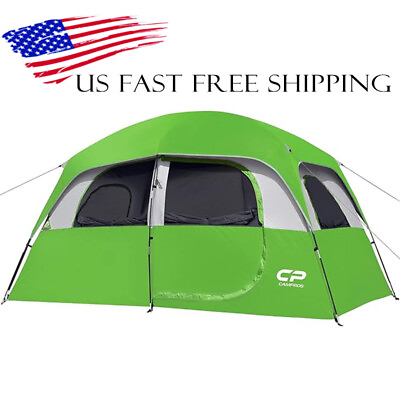 #ad CAMPROS Tent 6 Person Camping Tents Water Windproof Family Tent Factory Wrap $75.99