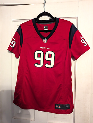 #ad Nike NFL Texans Jersey #99 Watt color Red men#x27;s size large preowned $62.25
