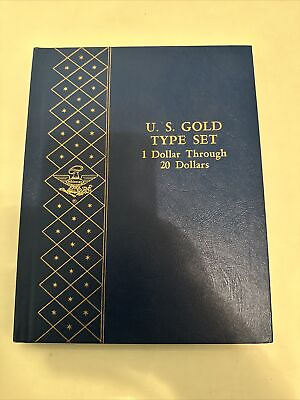 #ad Whitman Bookshelf Coin Album #9453 U.S. Gold Type Set 1 Dollar Through 20 Dollar $65.00