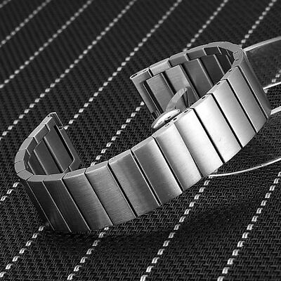 #ad Stainless Steel Watchbands Silver Metal Colourfull Bracelet 16mm 18mm 20mm 22mm $31.99