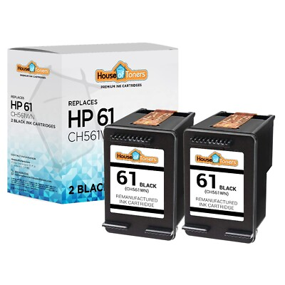 #ad 2PK Replacement for HP 61 Ink Cartridge 2 Black Deskjet 3000 3050 3054 Series $21.70