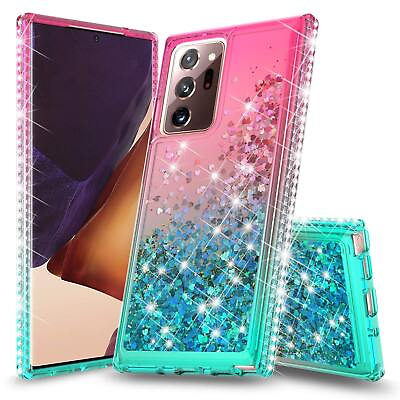 #ad Shinning Diamond Liquid Designed For Samsung Galaxy Note 20 Ultra Case 2 Tone $14.99
