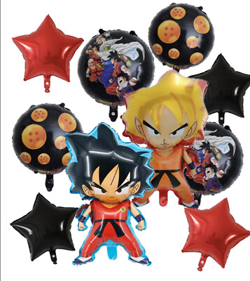#ad Set of 10 Dragon Ball Z Goku Balloons Birthday Party Supplies Gift. Fast $12.99