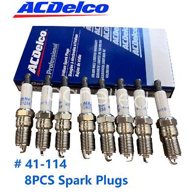 #ad 8Pcs ACDELCO 12622441 41 114 Iridium Spark Plugs for Cadillac Chevrolet GMC $19.99