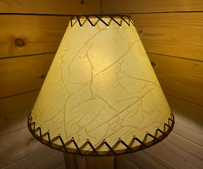 #ad #ad Rustic Oiled Kraft Crackled Lamp Shade with Suede Lacing 14quot; $74.95