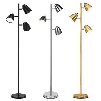 #ad #ad Modern Floor Lamp Living Room Free Standing with 3 Rotatable Lights 2700K 6500K $64.19
