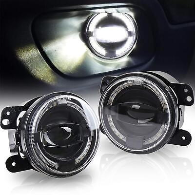 #ad Ovotor 4Inch Led Fog Lights 20W Fog Lamps With White Halo Drl Front Bumper Drivi $47.99