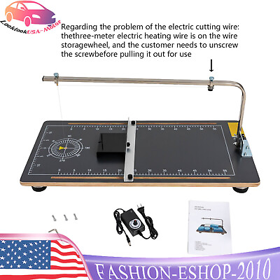 #ad 30W Hot Wire Foam Cutter Working Table Tool Desktop Styrofoam Cutting Machine $94.76