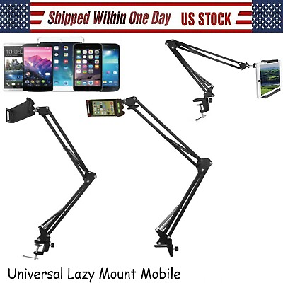 #ad 360° Flexible Lazy Bed Desk Phone Holder Long Arm Tablet Stand Mount Mobile Hold $16.90