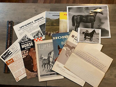 #ad Lot of VTG Horse booklets photo documents $29.99